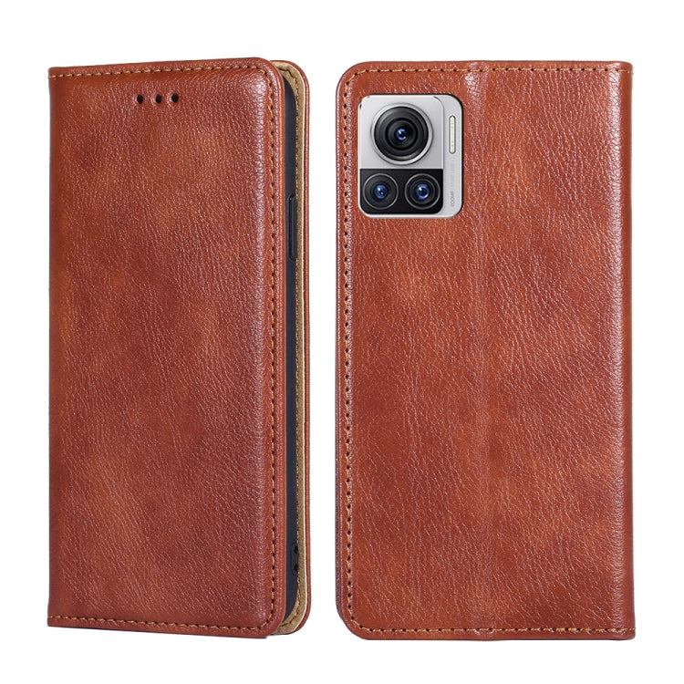 For Motorola Edge X30 Pro 5G / Edge 30 Ultra Gloss Oil Solid Color Magnetic Leather Phone Case