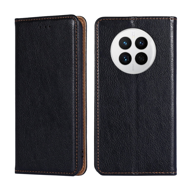 For Huawei Mate 50 Gloss Oil Solid Color Magnetic Leather Phone Case