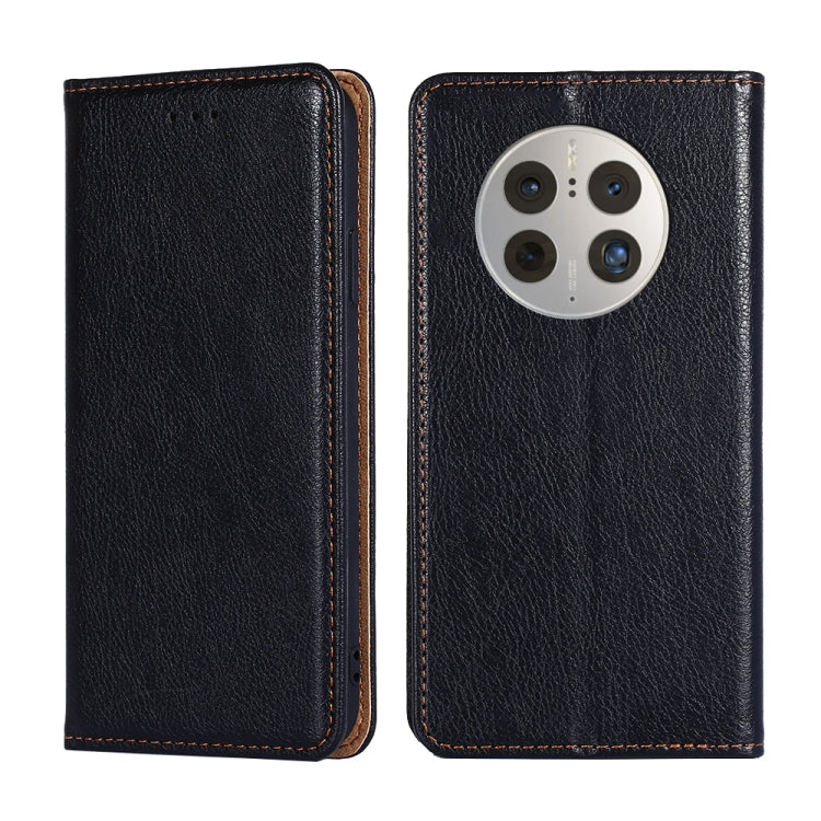 For Huawei Mate 50 Pro Gloss Oil Solid Color Magnetic Leather Phone Case