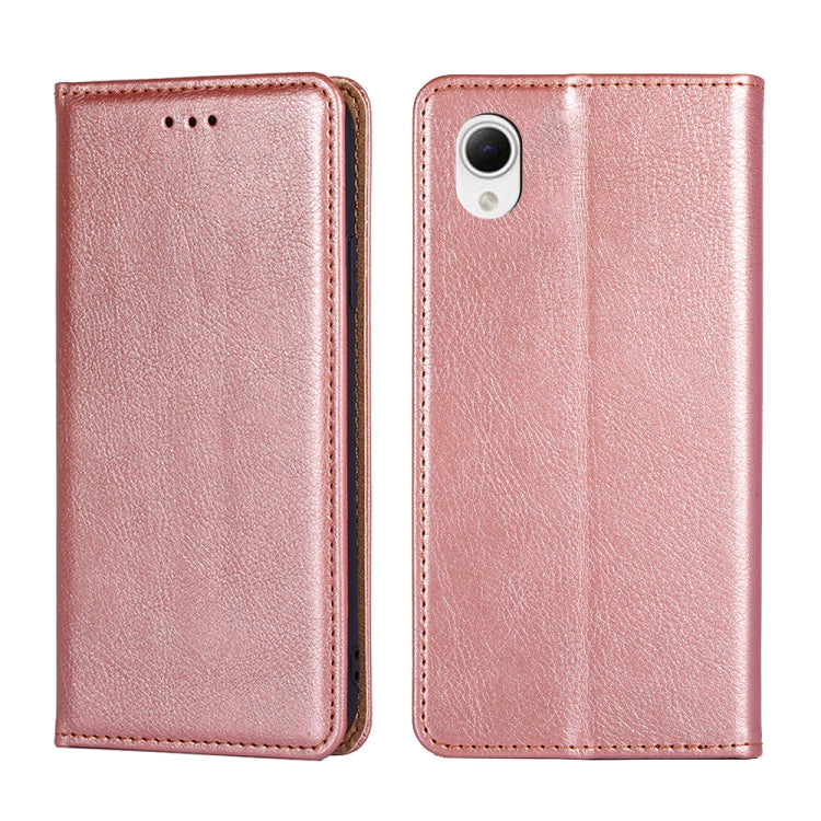 For Samsung Galaxy A23e / A22e Gloss Oil Solid Color Magnetic Leather Phone Case