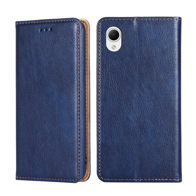 For Samsung Galaxy A23e / A22e Gloss Oil Solid Color Magnetic Leather Phone Case