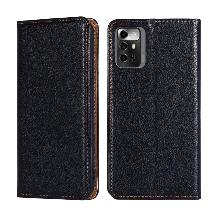 For ZTE Blade A72 5G Gloss Oil Solid Color Magnetic Leather Phone Case