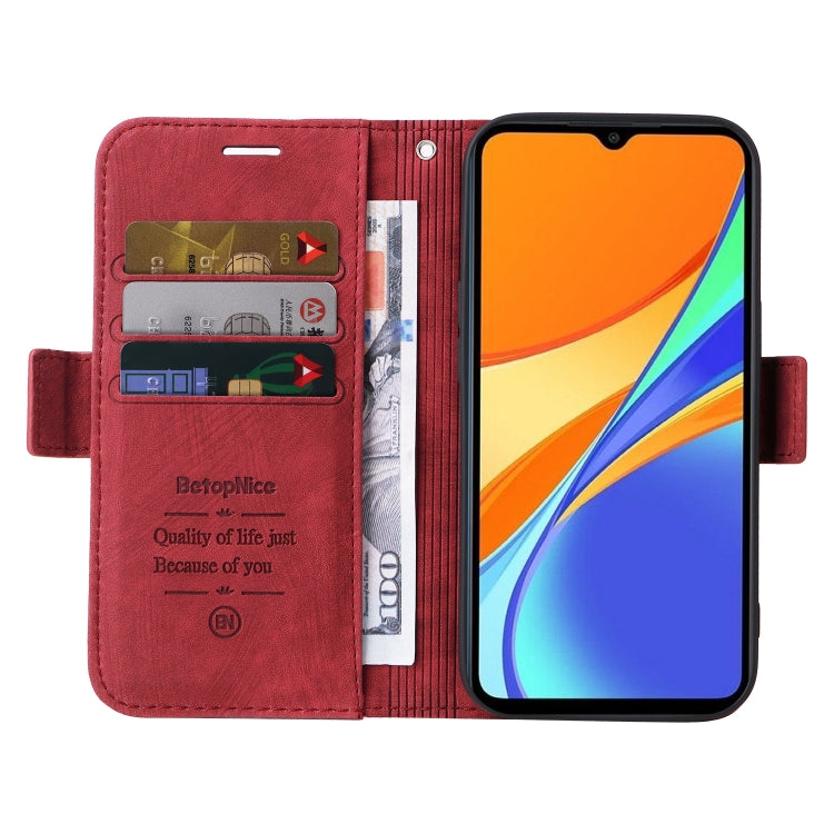 For Xiaomi Redmi 9C BETOPNICE Dual-side Buckle Leather Phone Case