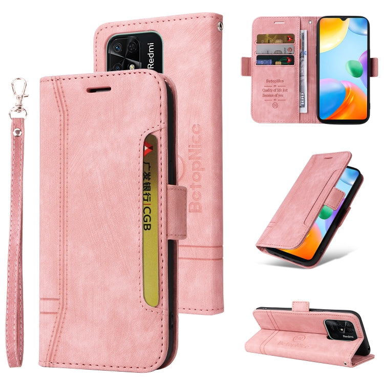 For Xiaomi Redmi 10C BETOPNICE Dual-side Buckle Leather Phone Case