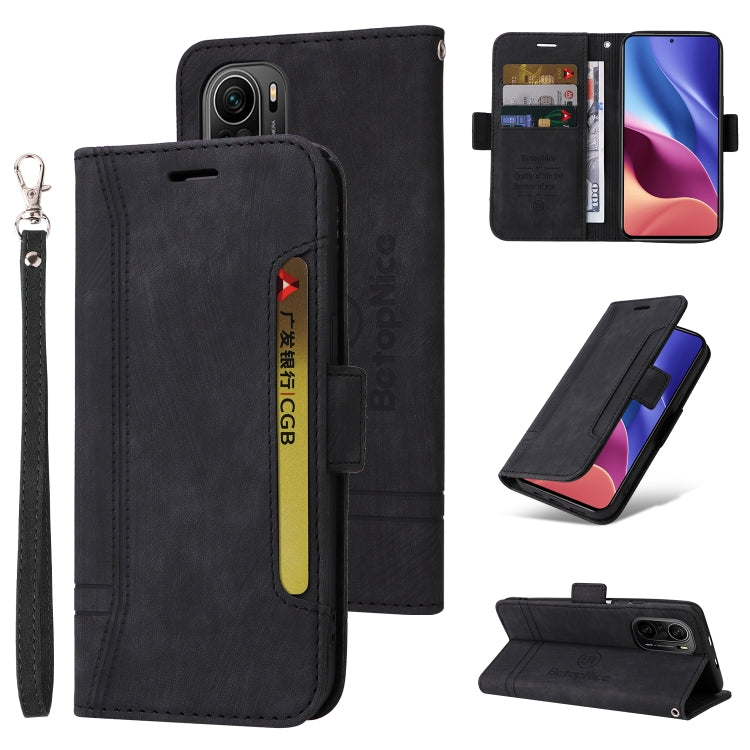 For Xiaomi Redmi K40 BETOPNICE Dual-side Buckle Leather Phone Case