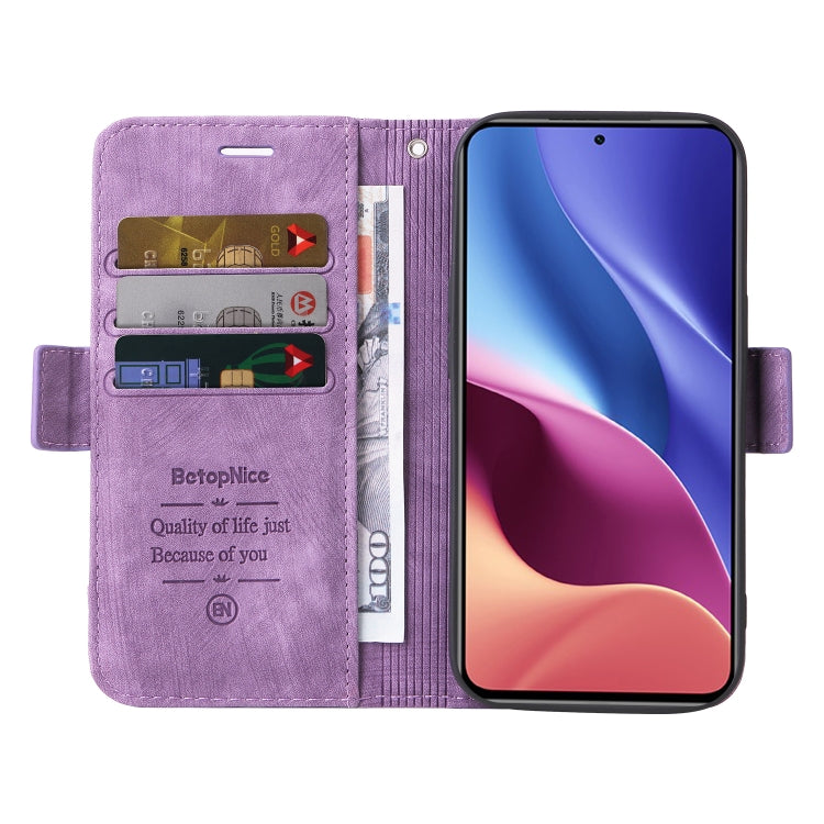 For Xiaomi Redmi K40 BETOPNICE Dual-side Buckle Leather Phone Case