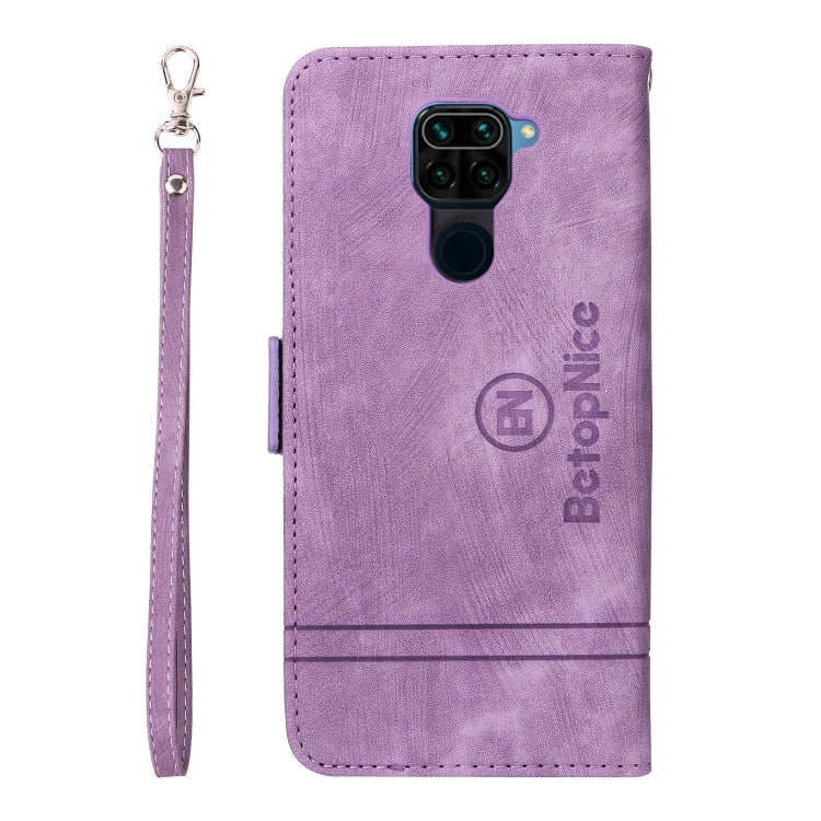 For Xiaomi Redmi Note 9 4G BETOPNICE Dual-side Buckle Leather Phone Case