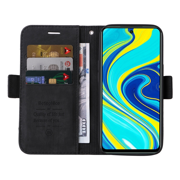 For Xiaomi Redmi Note 9 Pro 4G BETOPNICE Dual-side Buckle Leather Phone Case