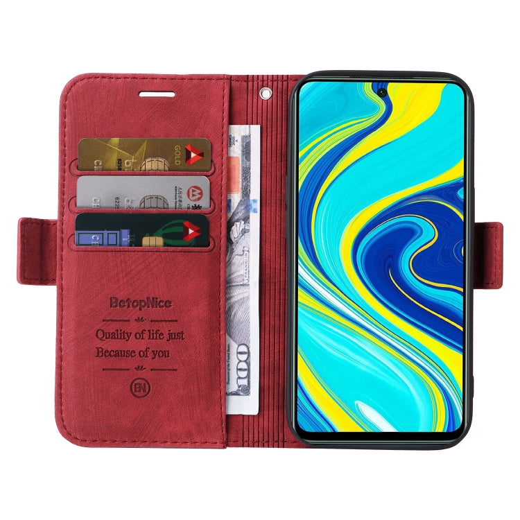 For Xiaomi Redmi Note 9 Pro 4G BETOPNICE Dual-side Buckle Leather Phone Case