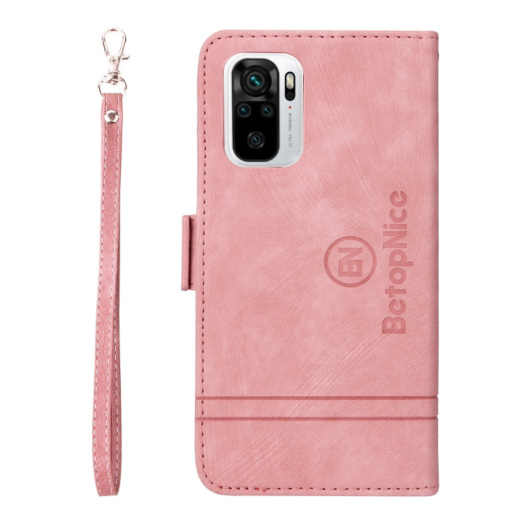 For Xiaomi Redmi Note 10 4G Indian BETOPNICE Dual-side Buckle Leather Phone Case
