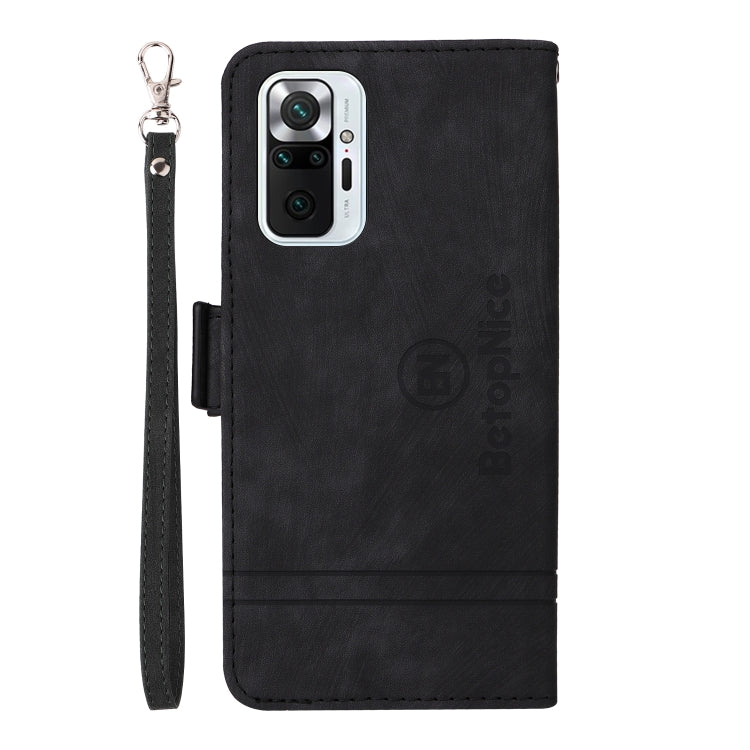 For Xiaomi Redmi Note 10 Pro BETOPNICE Dual-side Buckle Leather Phone Case