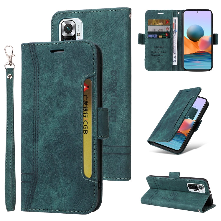 For Xiaomi Redmi Note 10 Pro BETOPNICE Dual-side Buckle Leather Phone Case
