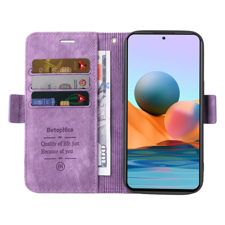 For Xiaomi Redmi Note 10 Pro BETOPNICE Dual-side Buckle Leather Phone Case