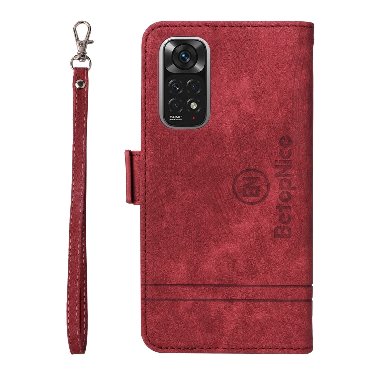 For Xiaomi Redmi Note 11 4G BETOPNICE Dual-side Buckle Leather Phone Case