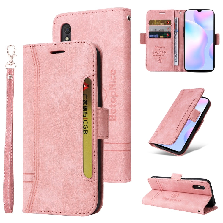 For Xiaomi Redmi 9A BETOPNICE Dual-side Buckle Leather Phone Case