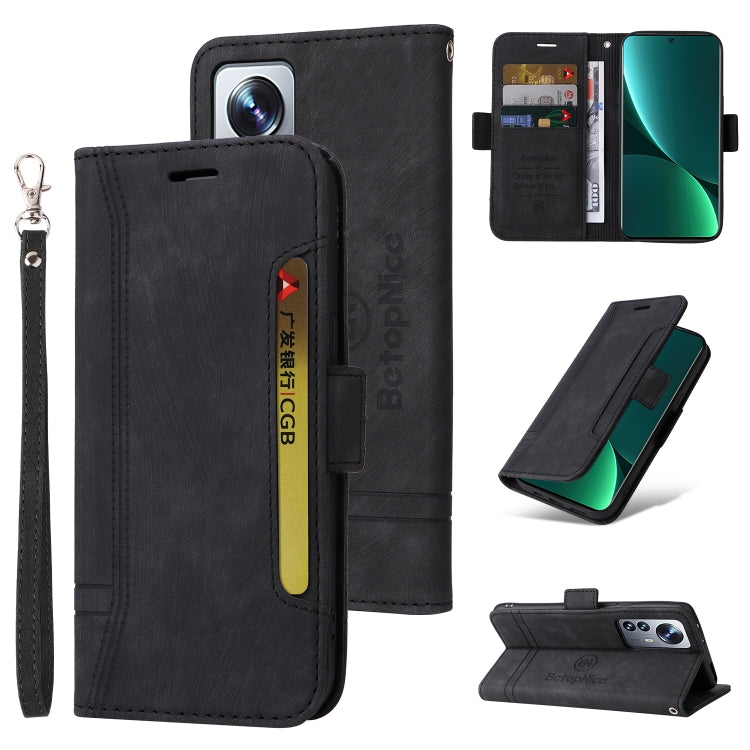 For Xiaomi 12 BETOPNICE Dual-side Buckle Leather Phone Case