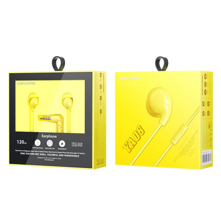 WEKOME YA08 3.5mm Candy Color Music Wired Earphone