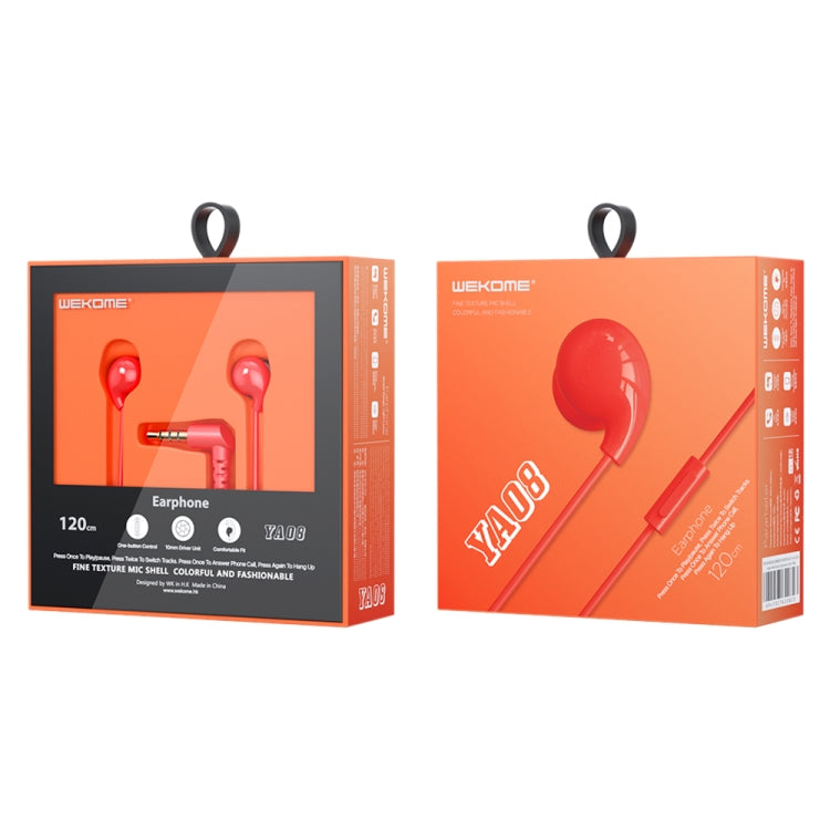 WEKOME YA08 3.5mm Candy Color Music Wired Earphone