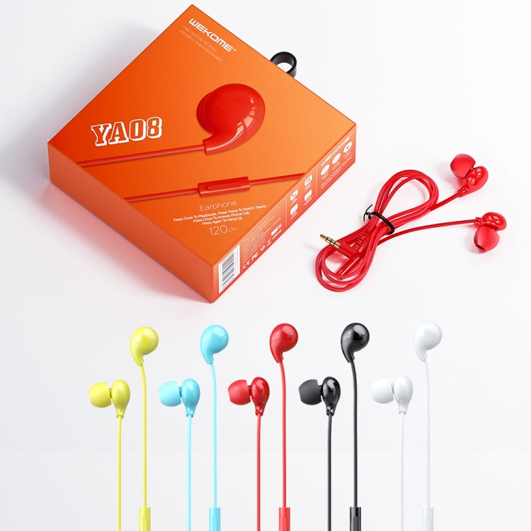 WEKOME YA08 3.5mm Candy Color Music Wired Earphone