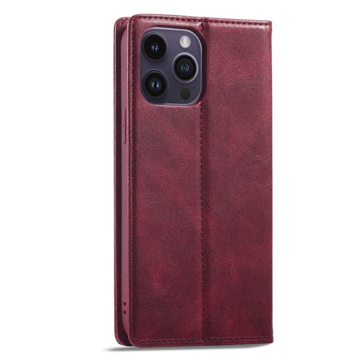 For iPhone 14 Pro LC.IMEEKE RFID Anti-theft Leather Phone Case