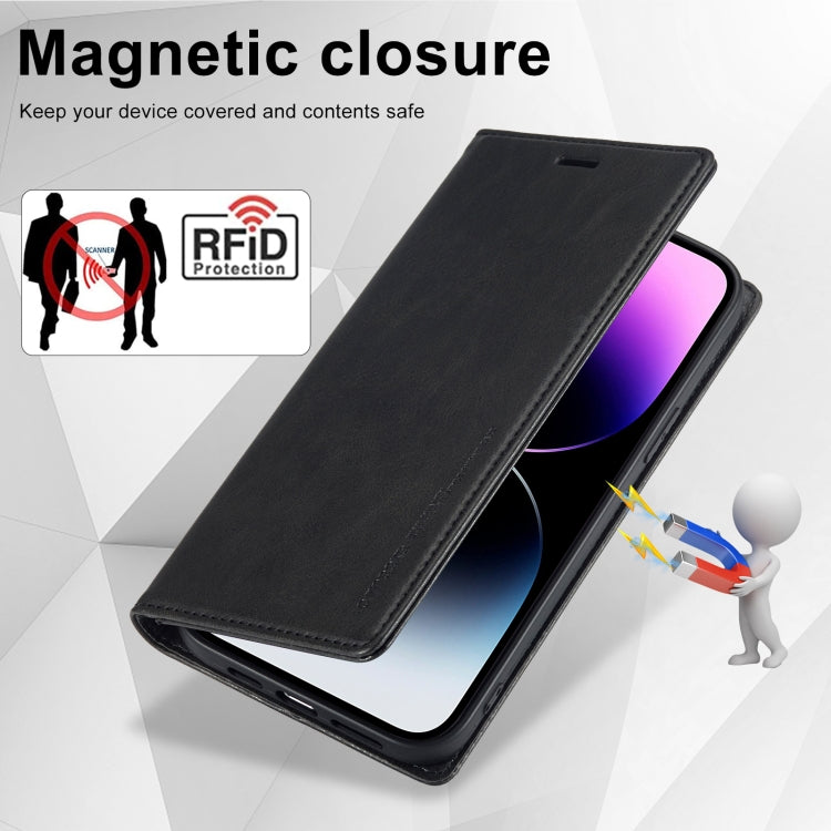 For iPhone 14 Pro Max LC.IMEEKE RFID Anti-theft Leather Phone Case