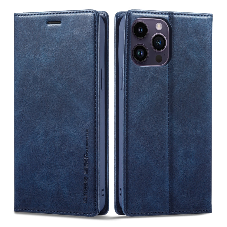 For iPhone 14 Pro Max LC.IMEEKE RFID Anti-theft Leather Phone Case
