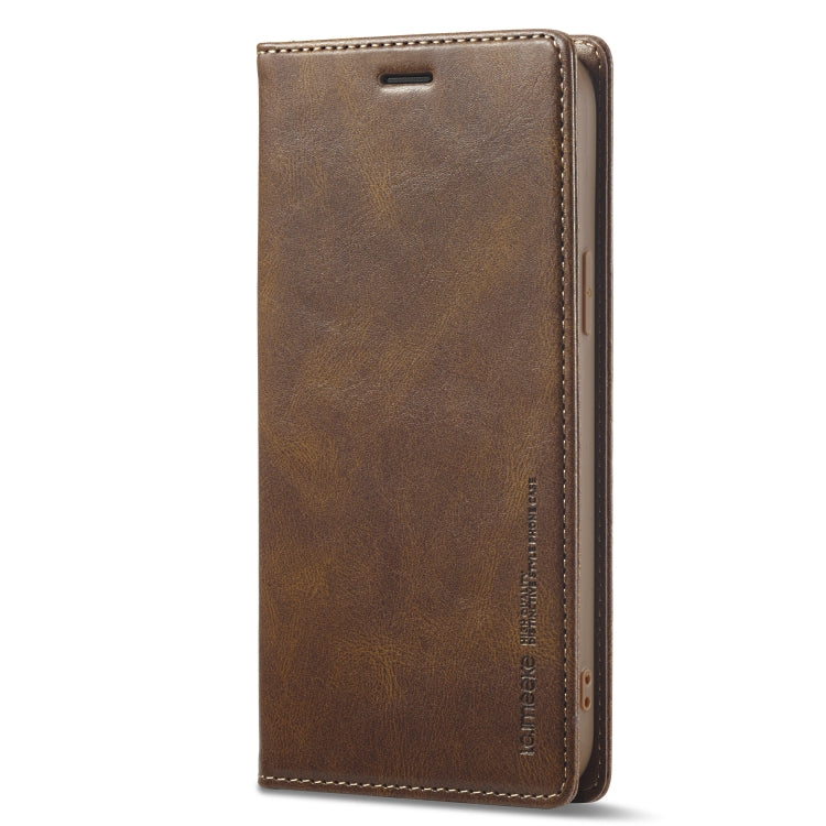 For iPhone 14 Pro Max LC.IMEEKE RFID Anti-theft Leather Phone Case