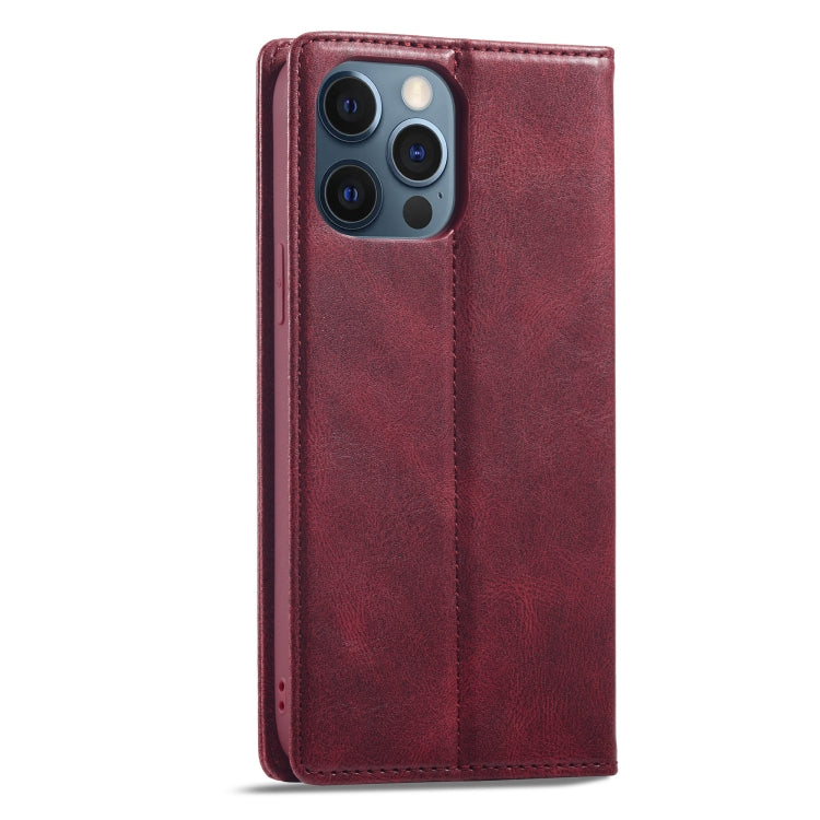 For iPhone 12 Pro/12 LC.IMEEKE RFID Anti-theft Leather Phone Case