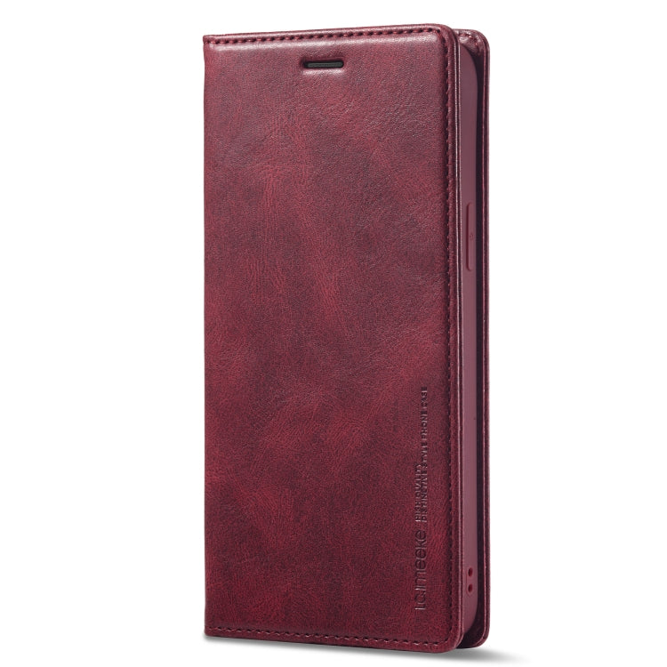 For iPhone 12 Pro Max LC.IMEEKE RFID Anti-theft Leather Phone Case