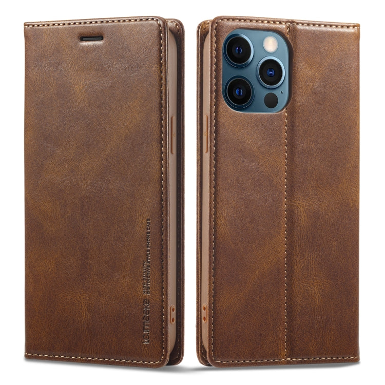 For iPhone 12 Pro Max LC.IMEEKE RFID Anti-theft Leather Phone Case