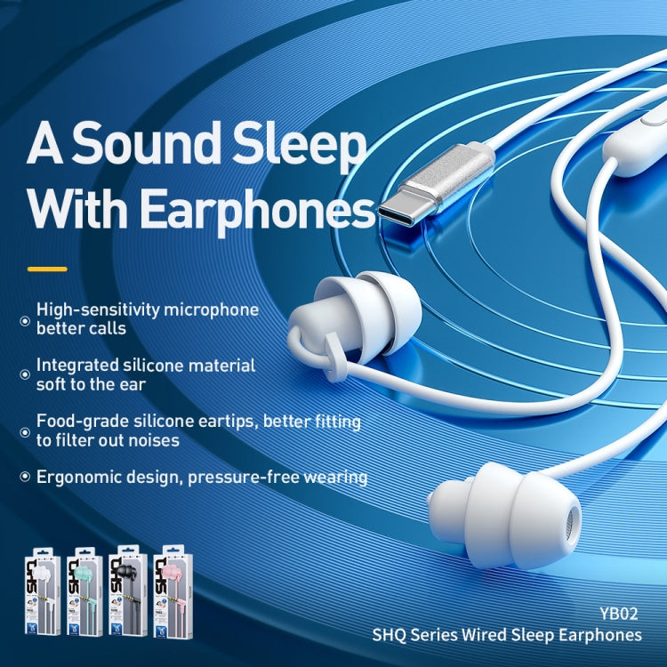 WEKOME YB02 SHQ Series In-Ear Sleep Wired Earphone, Plug Type:Type-C