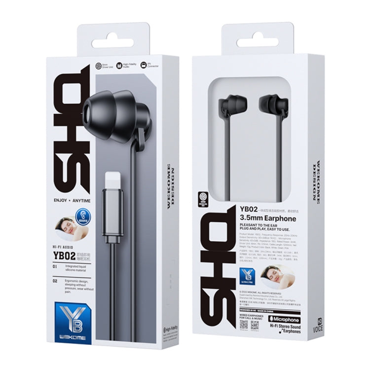 WEKOME YB02 SHQ Series In-Ear Sleep Wired Earphone, Plug Type:8 Pin