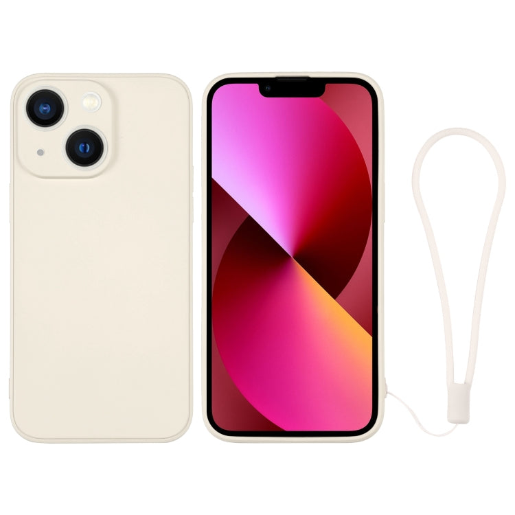 For iPhone 13 Silicone Phone Case with Wrist Strap
