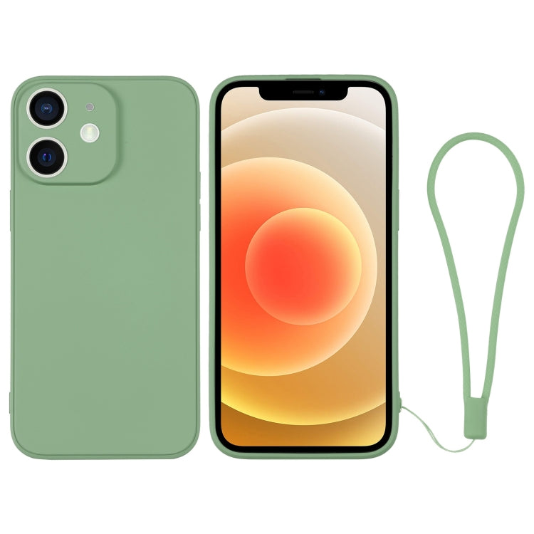 For iPhone 12 Silicone Phone Case with Wrist Strap