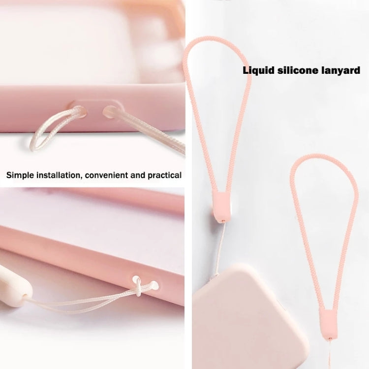 For iPhone 12 Silicone Phone Case with Wrist Strap