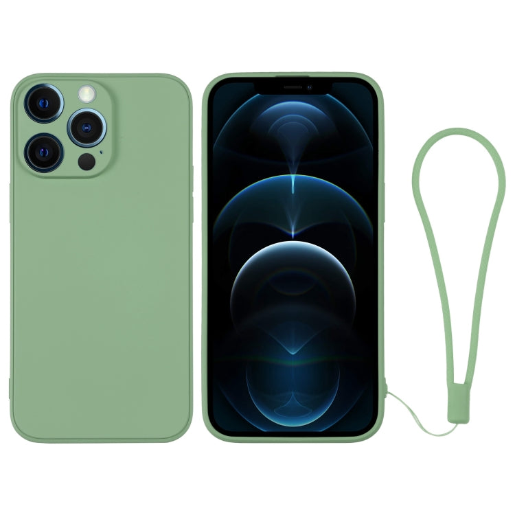 For iPhone 12 Pro Max Silicone Phone Case with Wrist Strap