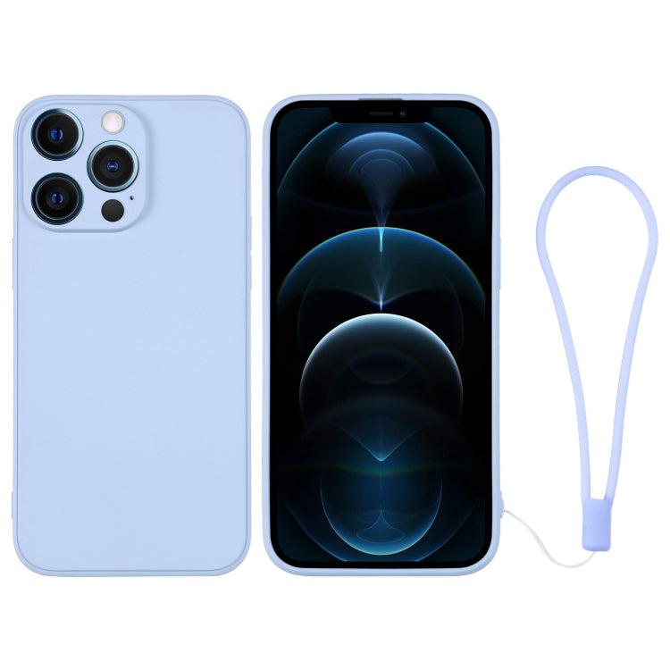 For iPhone 12 Pro Max Silicone Phone Case with Wrist Strap