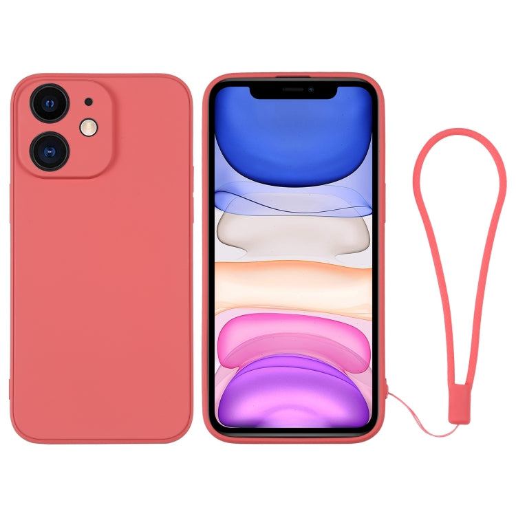 For iPhone 11 Silicone Phone Case with Wrist Strap