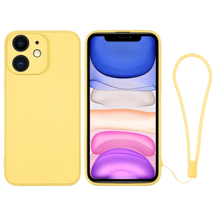 For iPhone 11 Silicone Phone Case with Wrist Strap