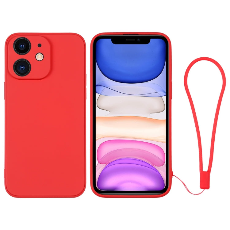 For iPhone 11 Silicone Phone Case with Wrist Strap