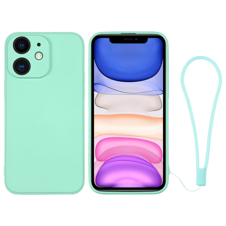 For iPhone 11 Silicone Phone Case with Wrist Strap