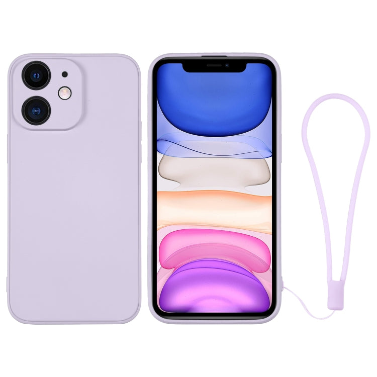For iPhone 11 Silicone Phone Case with Wrist Strap