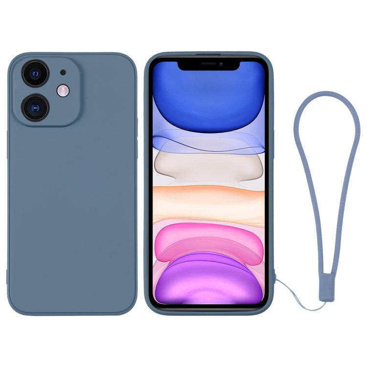 For iPhone 11 Silicone Phone Case with Wrist Strap