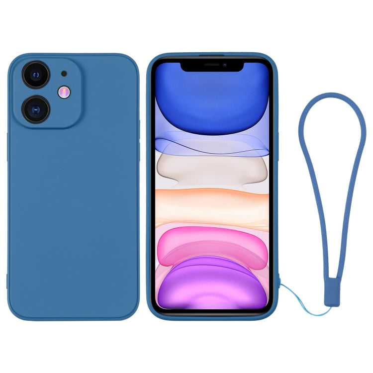 For iPhone 11 Silicone Phone Case with Wrist Strap