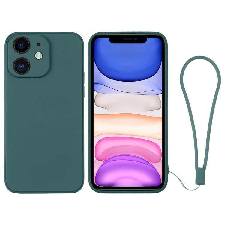 For iPhone 11 Silicone Phone Case with Wrist Strap