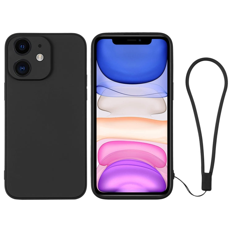 For iPhone 11 Silicone Phone Case with Wrist Strap
