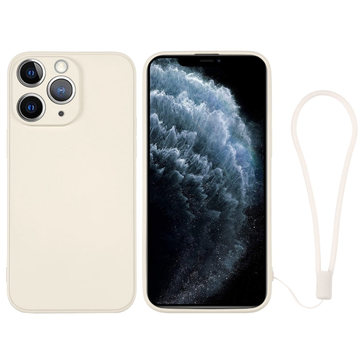 For iPhone 11 Pro Silicone Phone Case with Wrist Strap