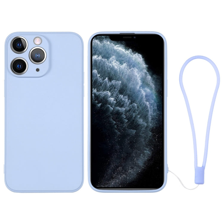 For iPhone 11 Pro Silicone Phone Case with Wrist Strap