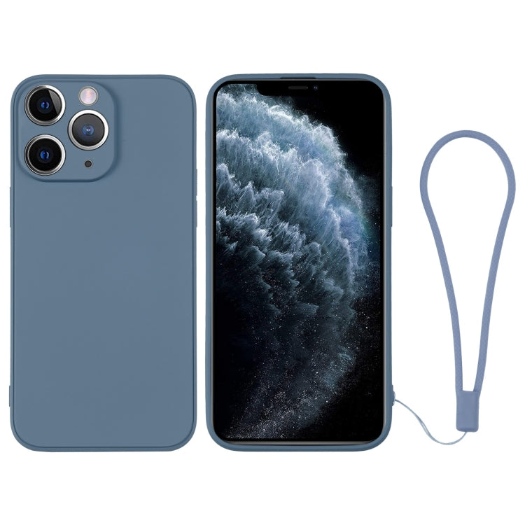 For iPhone 11 Pro Silicone Phone Case with Wrist Strap