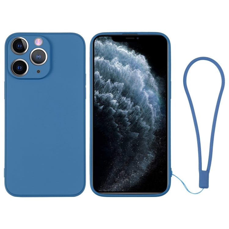 For iPhone 11 Pro Silicone Phone Case with Wrist Strap